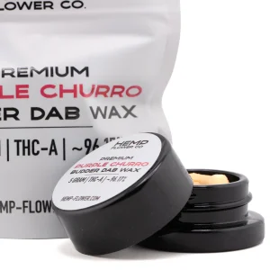 Purple Churro THCa budder wax concentrate with creamy texture and golden terpene rich extract